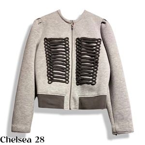Woman's Chelsea28 Fashion Jacket,Grey Zip Up Sweatshirt Style Jacket
